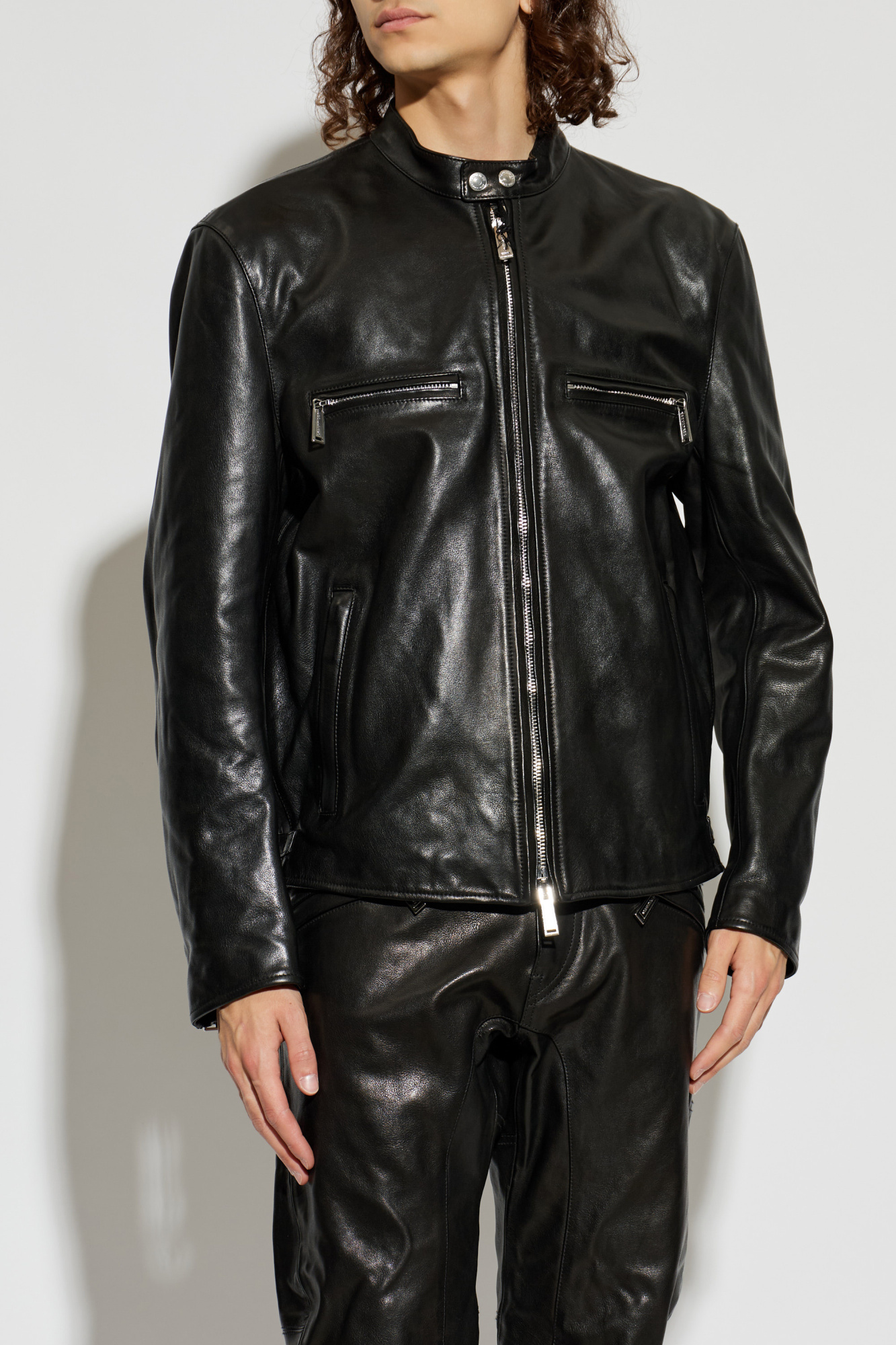Dsquared2 Leather jacket with studs | Men's | Vitkac